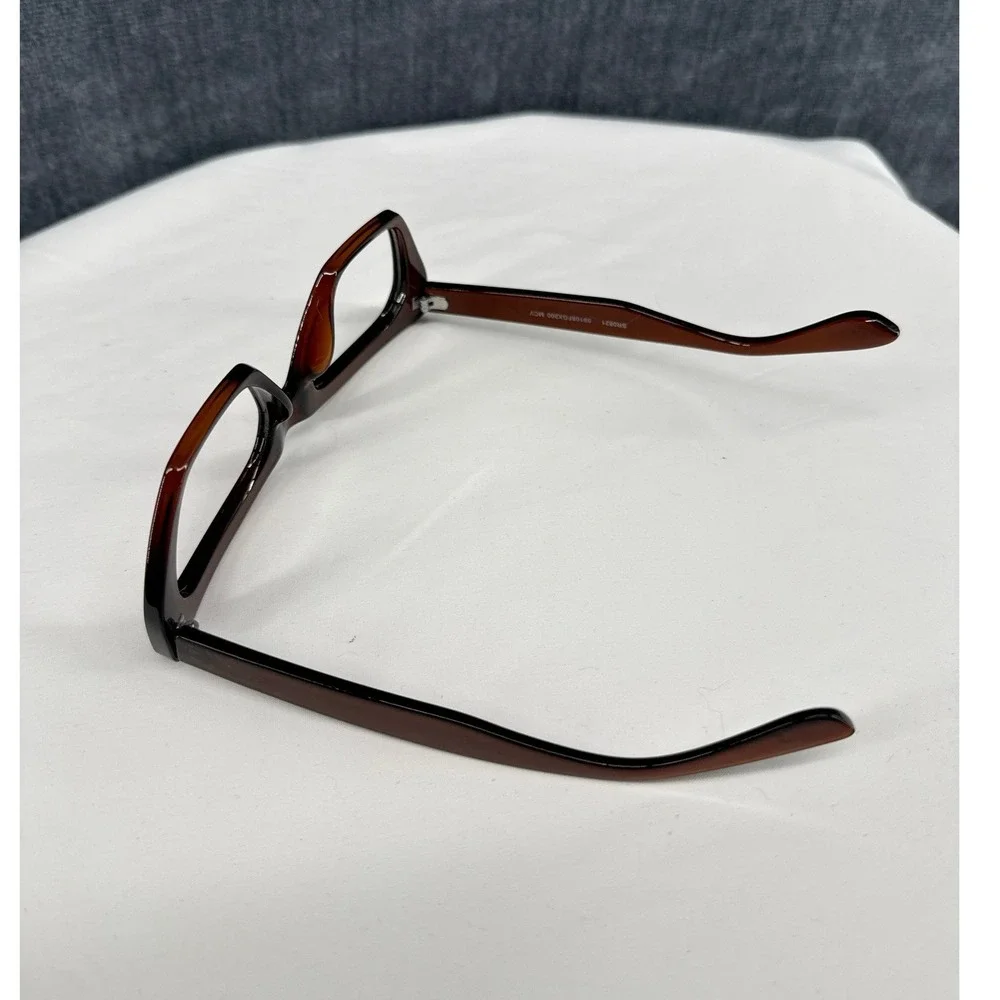 Geometric Eyeglass Frames Women Brown Acetate Oversized Retro SR0821